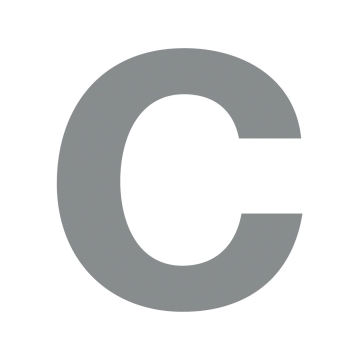 Hausnummer ''c'' Grau Metallic