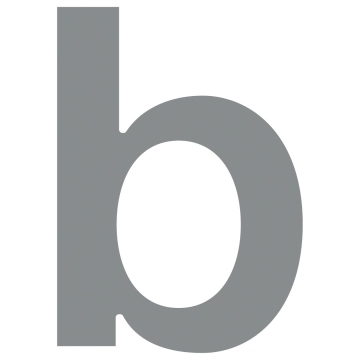 Hausnummer ''b'' Grau Metallic