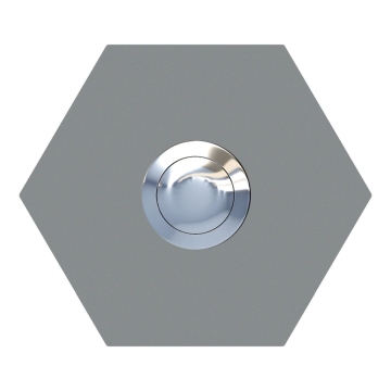 Türklingel Sechseck Grau Metallic