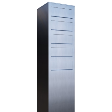 Briefkastenanlage Monolith for Five Edelstahl