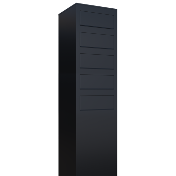 Briefkastenanlage Monolith for Five Schwarz