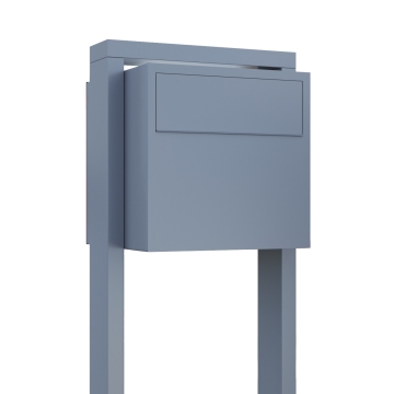 Standbriefkasten Lucera in Grau | rückseitige Entnahme