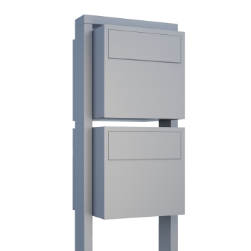 Standbriefkasten Lucera for Two in Grau | rückseitige Entnahme