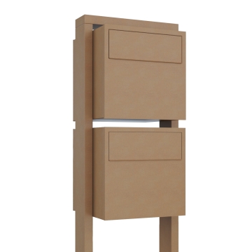 Standbriefkasten Lucera for Two in Rost | rückseitige Entnahme