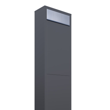 Standbriefkasten Big Box Anthrazit mit Edelstahlklappe