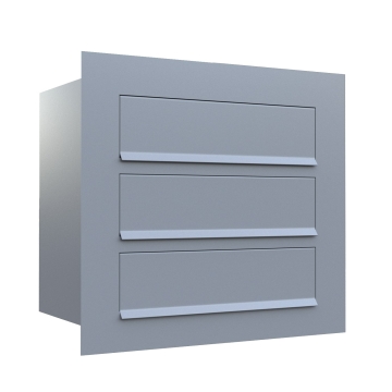 Einbaubriefkasten Como for Three in Grau Metallic