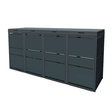 Mülltonnenbox Lewis 4er 240 Liter in Anthrazit