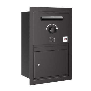 Paketbox Koblenz - Größe L in Schwarz | Unterputzeinbau