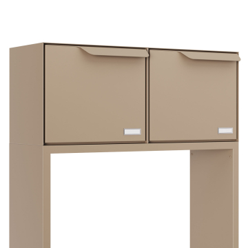 Briefkastenanlage mit Paketfach Rotterdam for Two in Beige