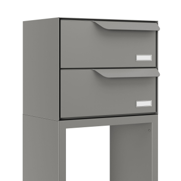 Briefkastenanlage Rotterdam for Two in Grau metallic