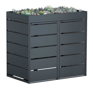 Mülltonnenbox Edgar 2er 240 Liter in Anthrazit