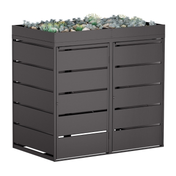 Mülltonnenbox Edgar 2er 240 Liter in Schwarz