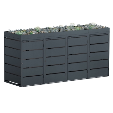 Mülltonnenbox Edgar 4er 240 Liter in Anthrazit