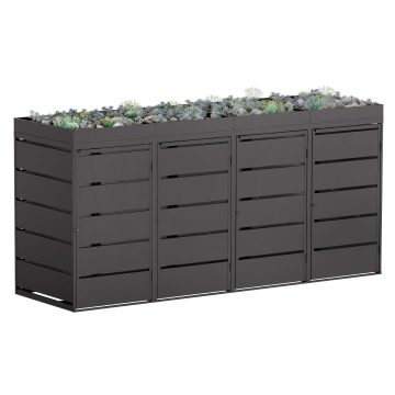 Mülltonnenbox Edgar 4er 240 Liter in Schwarz