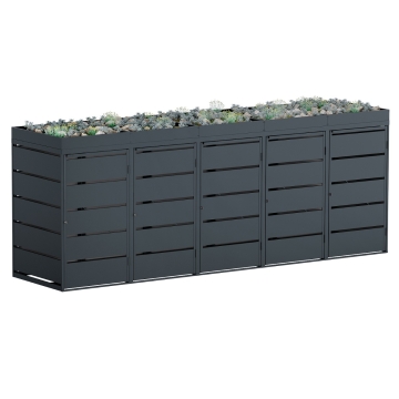 Mülltonnenbox Edgar 5er 240 Liter in Anthrazit