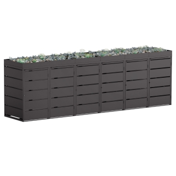 Mülltonnenbox Edgar 6er 240 Liter in Schwarz