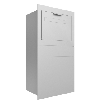 Paketbriefkasten Monaco in Weiß | rückseitige Entnahme