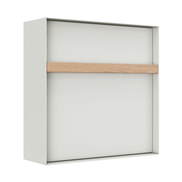 Wandbriefkasten Oxford in Weiß mit Holzgriff