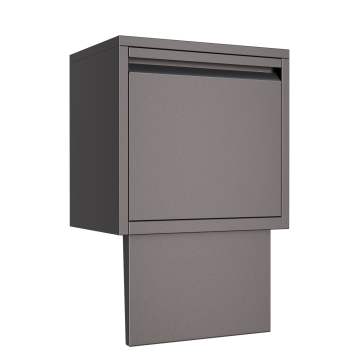 Einbaupaketbriefkasten Pacco in Schwarz
