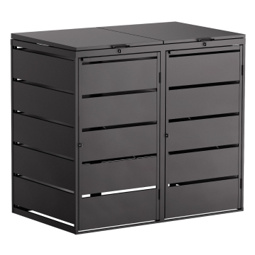 Mülltonnenbox Edda 2er 240L in Schwarz