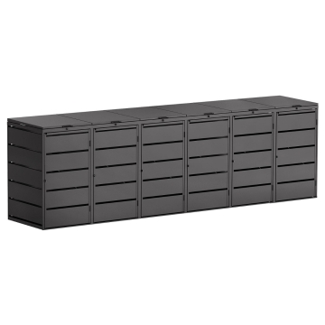 Mülltonnenbox Edda 6er 240L in Schwarz