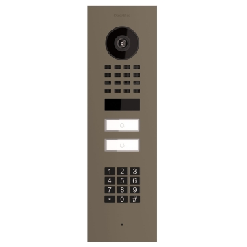 Unterputz Türsprechanlage Smart-IN for Two Doorbird D1102KV mit Keypad Modul Beigegrau