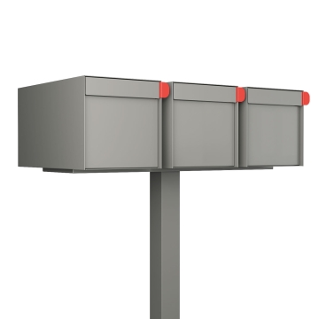 Amerikanischer Briefkasten Big Americano for Three in Grau Metallic