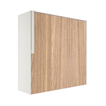 Briefkasten Porto Weiß mit Holzdekor-Front
