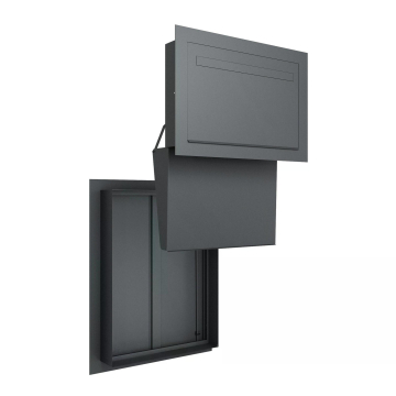 Paketbriefkasten Windsor - Größe L in Anthrazit | rückseitige Entnahme