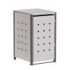 Mülltonnenbox Wilhelm 1er 240L in Hellgrau-Metallic mit dunkelgrauem Rahmen