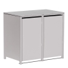 Mülltonnenbox Helmut 2er 120L in  Hellgrau-Metallic