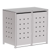 Mülltonnenbox Wilhelm 2er 240L in Hellgrau-Metallic