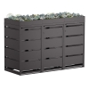 Mülltonnenbox Egon 3er 120 Liter in Schwarz