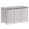 Mülltonnenbox Hugo 3er 240L in Hellgrau - Metallic
