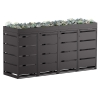 Mülltonnenbox Egon 4er 120 Liter in Schwarz