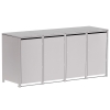 Mülltonnenbox Helmut 4er 120L in Hellgrau-Metallic