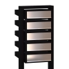 Briefkastenanlage Stairs for Five Schwarz mit Edelstahlklappe