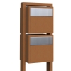 Briefkastenanlage Soprano for Two Rost mit Edelstahlklappe