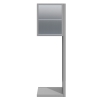 Briefkastenanlage Hermes for Two Grau Metallic mit Edelstahlklappe