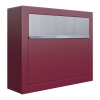 Briefkasten Elegance Rot mit Edelstahlklappe
