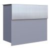 Briefkasten Molto Grau Metallic mit Edelstahlklappe