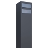 Briefkastenanlage Monolith for Two Anthrazit mit Edelstahlklappe