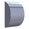 Briefkasten Jumbo Grau Metallic mit Edelstahlklappe