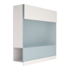 Briefkasten Manhattan Special Blue Weiß mit blauer Acrylplatte