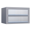 Briefkasten Cube for Two Grau Metallic mit Edelstahlklappe