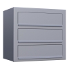 Briefkasten Cube for Three Grau Metallic