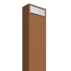 Standbriefkasten Big Box Rost mit Edelstahlklappe