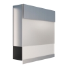 Briefkasten Manhattan Special White Edelstahl mit Weißer Acrylplatte