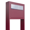 Standbriefkasten Elegance Rot mit Edelstahlklappe