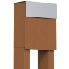 Standbriefkasten Alto Rost mit Edelstahlklappe